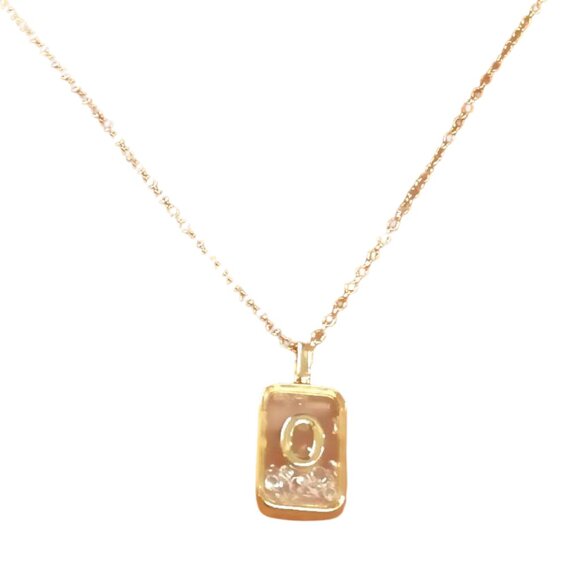 NWT A New Day 14K Gold Dipped Initial Shaker Necklace (A–Z) Cubic Zirconia - Picture 6 of 9